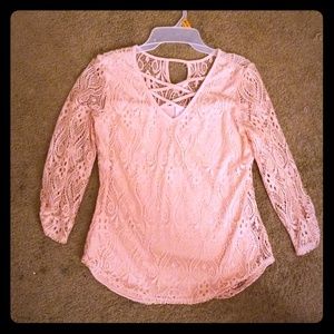 Pink laced shirt